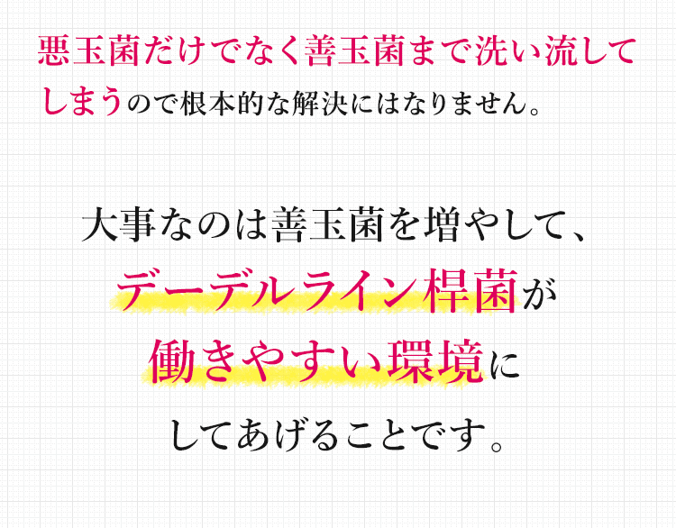 大事なのは善玉菌を増やすケア