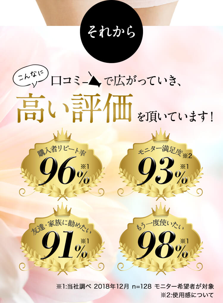 高い評価を頂いています！