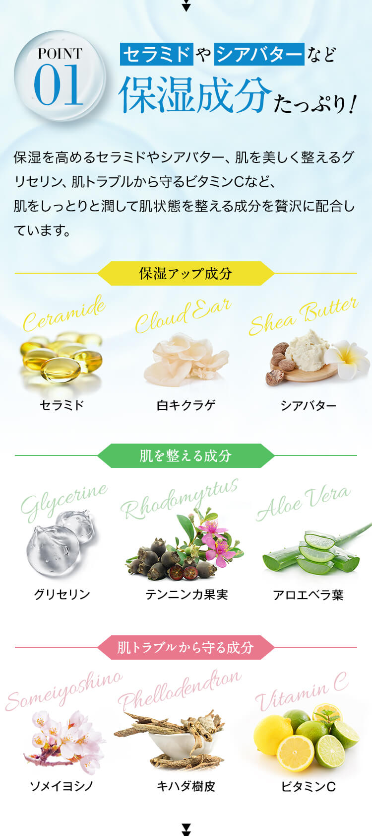 保湿成分たっぷり！