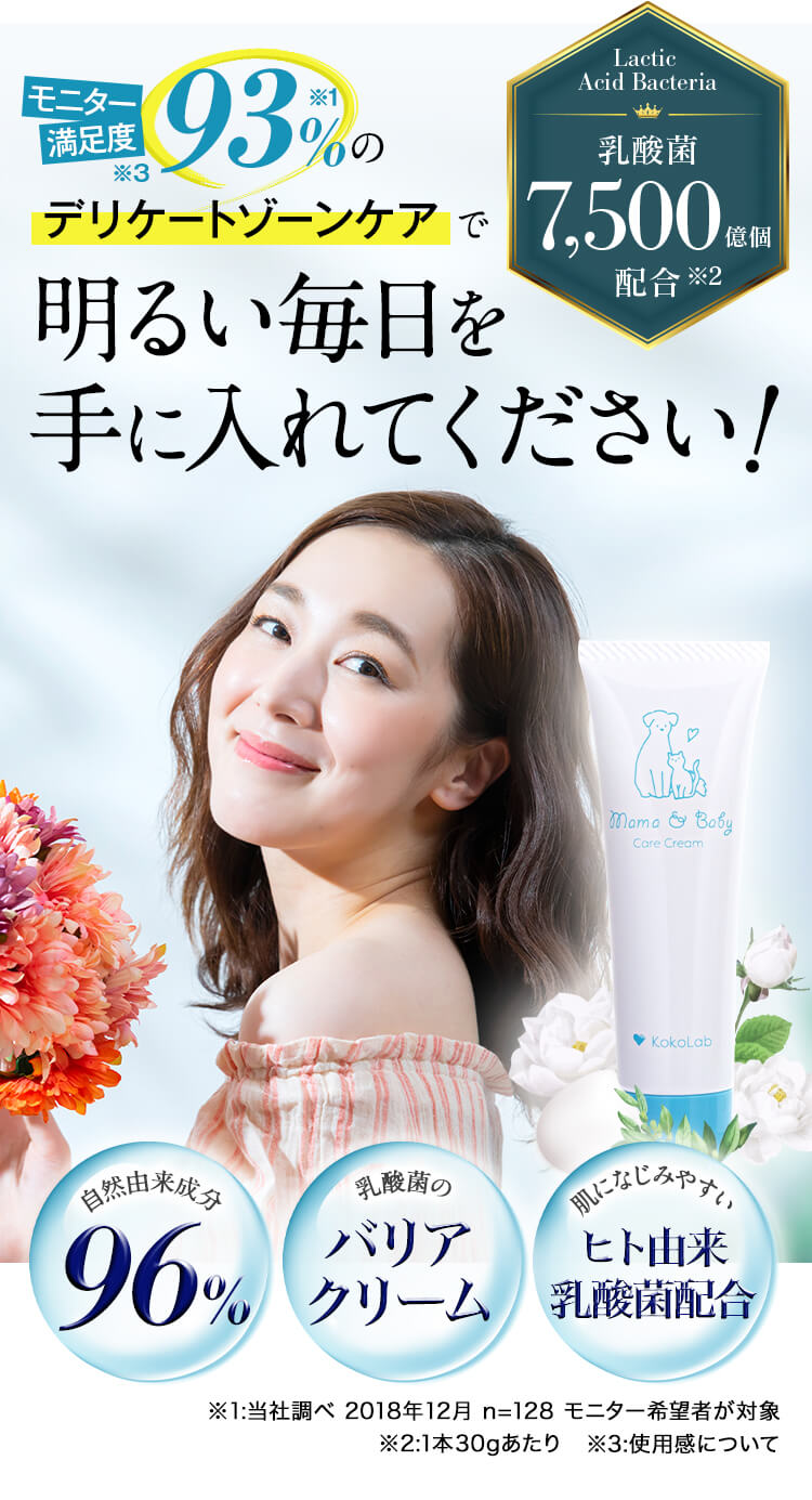 モニター満足度93%のデリケートゾーンで明るい毎日を手に入れてください！