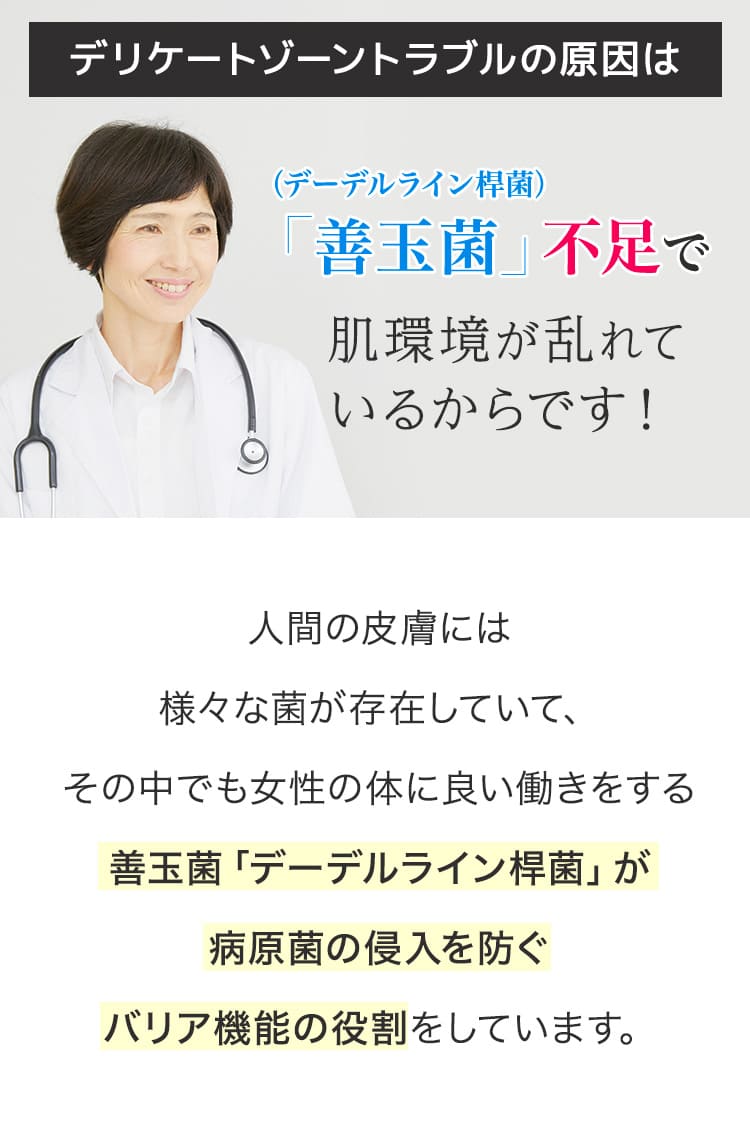 デリケートゾーントラブルの原因は善玉菌不足