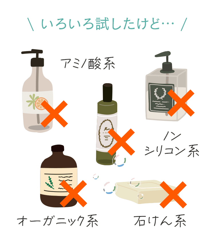 アミノ酸系、石鹸系、オーガニック系、ノンシリコン…いろんなシャンプーを使ってみた