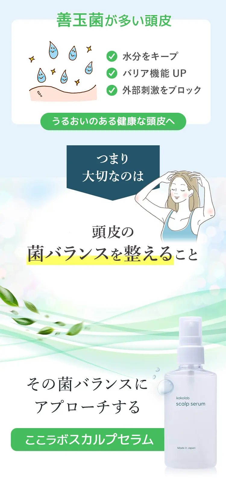 頭皮の「常在菌」についての説明