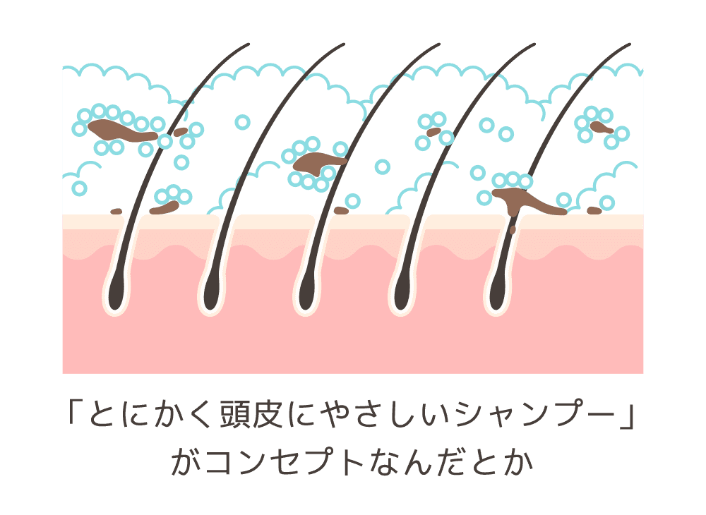 頭皮に必要な潤いや油分は守りながらやさしく洗う